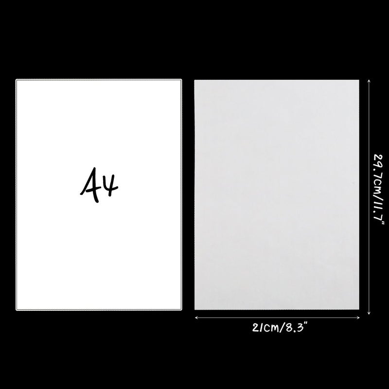 Apol 50 Pcs Carbon Transfer Paper Tracing Paper 11.7"Ã—8.3" for Transfer Pattern on Wood, Paper, Canvas (White) - Image 3